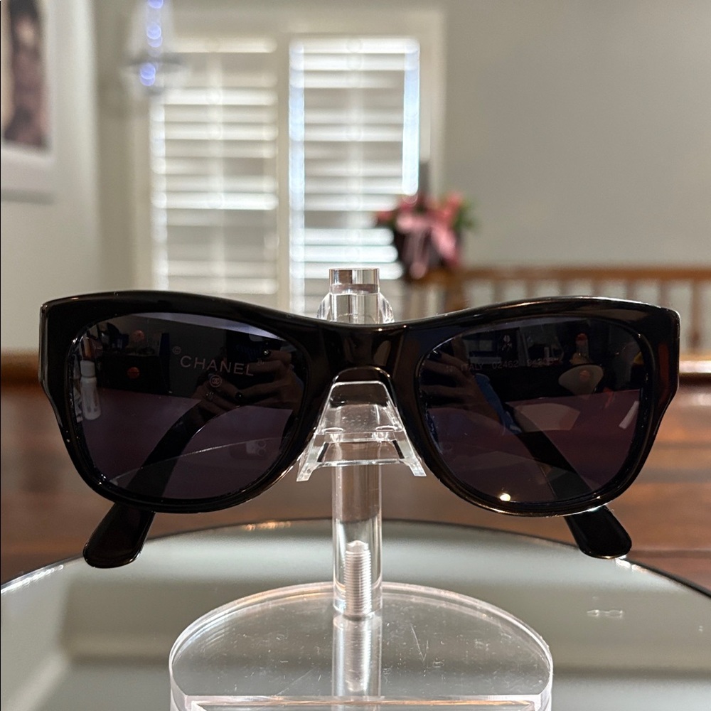 CHANEL Vintage Logo Wayfarer Sunglasses